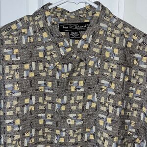 Tori Richard Silk Hawaiian Luau Party Fish Jesus Savior Shirt L Honolulu Hawaii